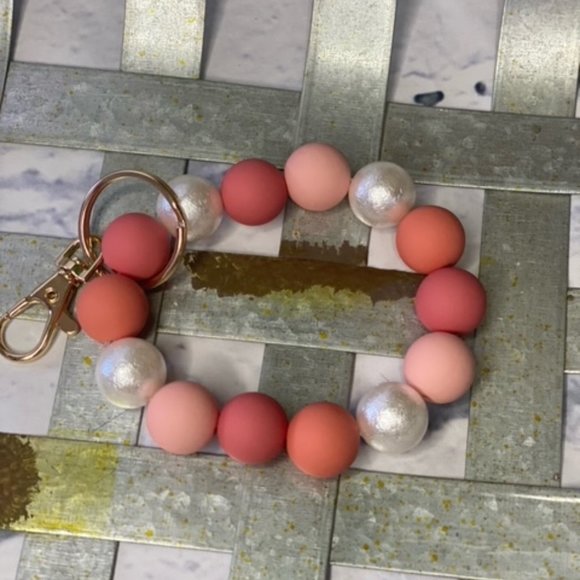 Accessories - Wristlet Keychain-Pink